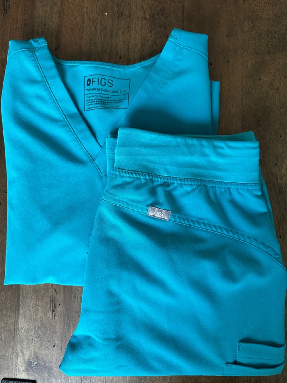 FIGS Teal Scrub Top and Pants